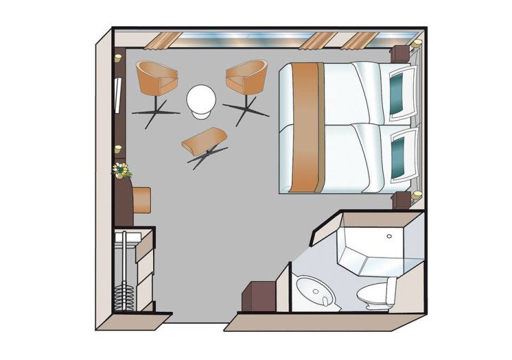 Suite with French Balcony floor Plan