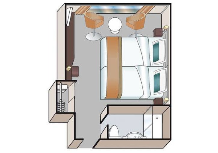 B-4 Cabin with French Balcony floor Plan