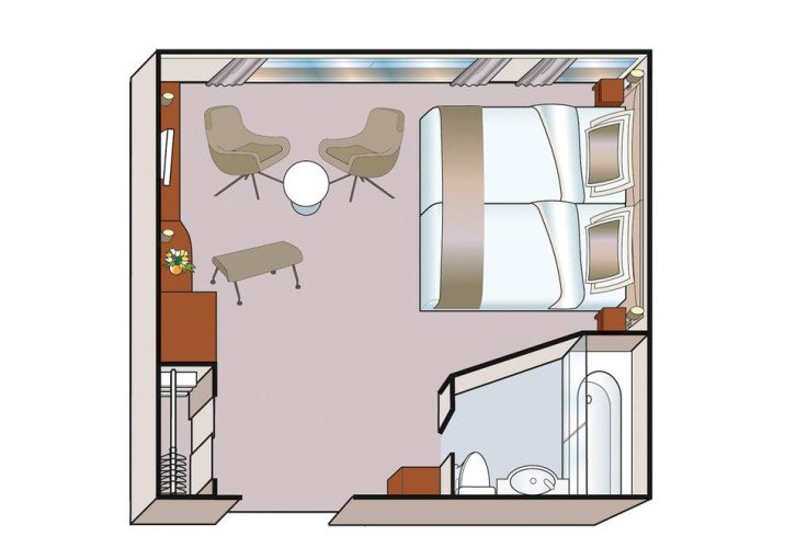 Suite with French Balcony floor Plan