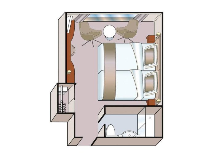 C-4 Cabin with Panoramic Window floor Plan