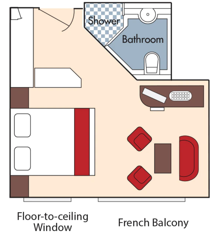 Category A+ Staterooms floor Plan