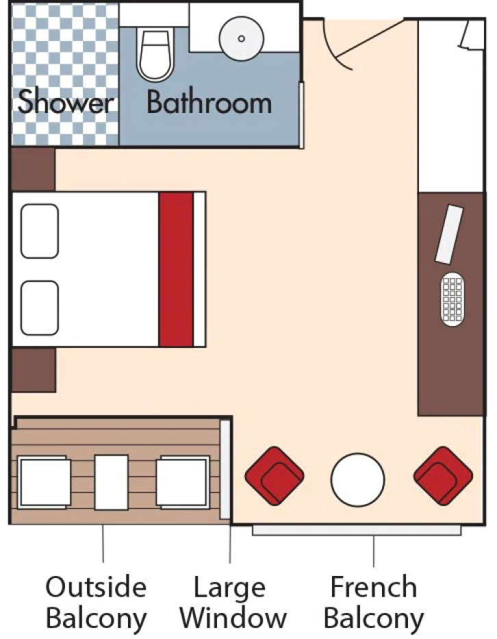 Category AA Staterooms floor Plan