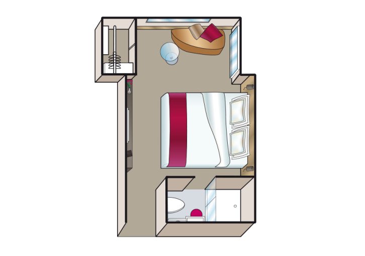 C-4 Cabin with Panoramic Window floor Plan