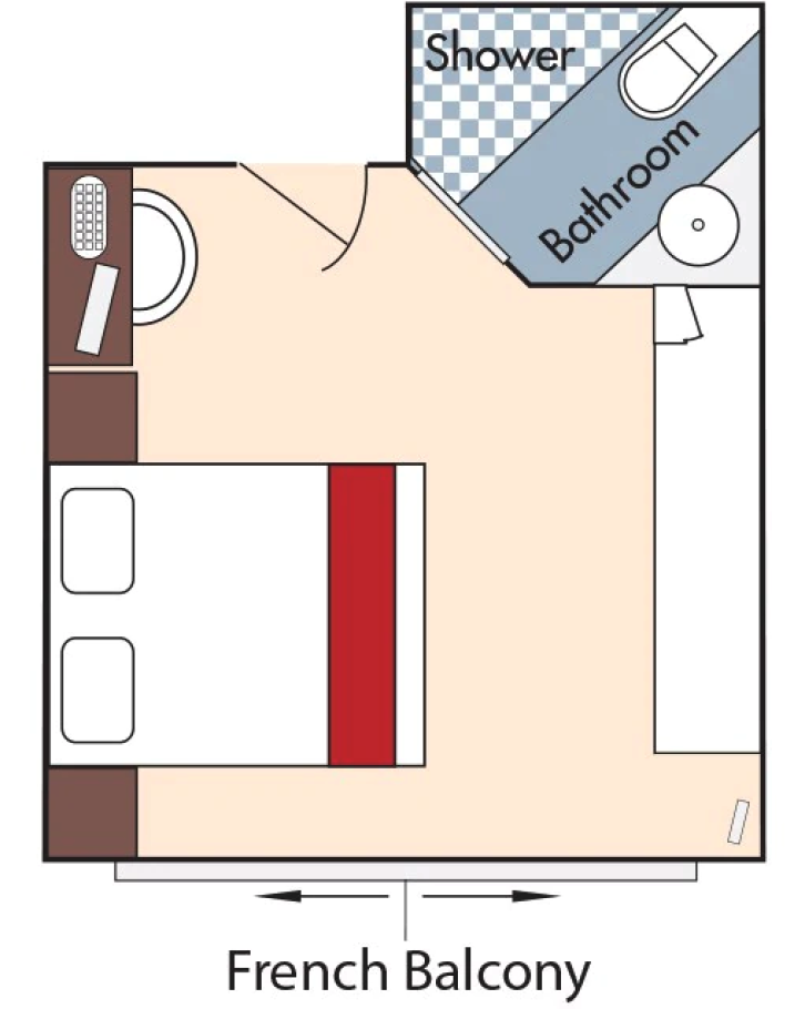 Category CB Staterooms floor Plan