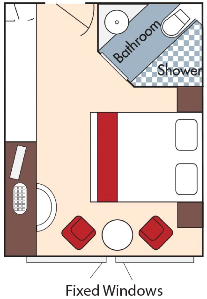 Category E Staterooms floor Plan