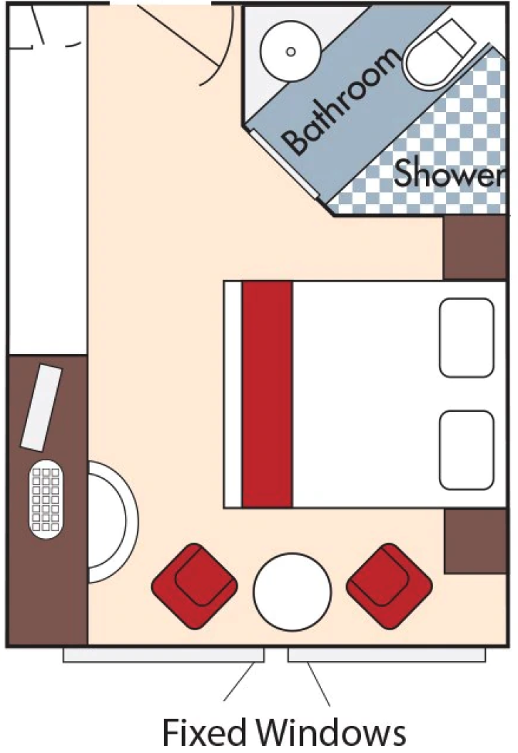 Category E Staterooms floor Plan