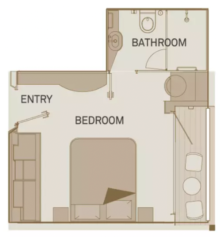 Junior Balcony Suite floor Plan