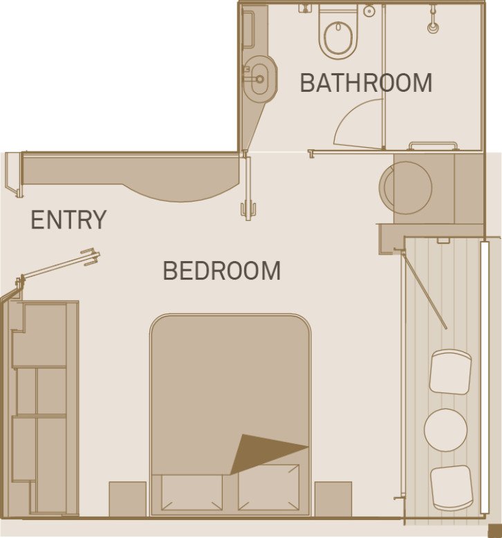 Junior Balcony Suite floor Plan