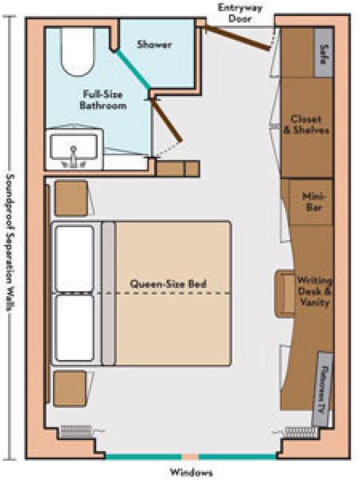 Avalon Deluxe Stateroom floor Plan
