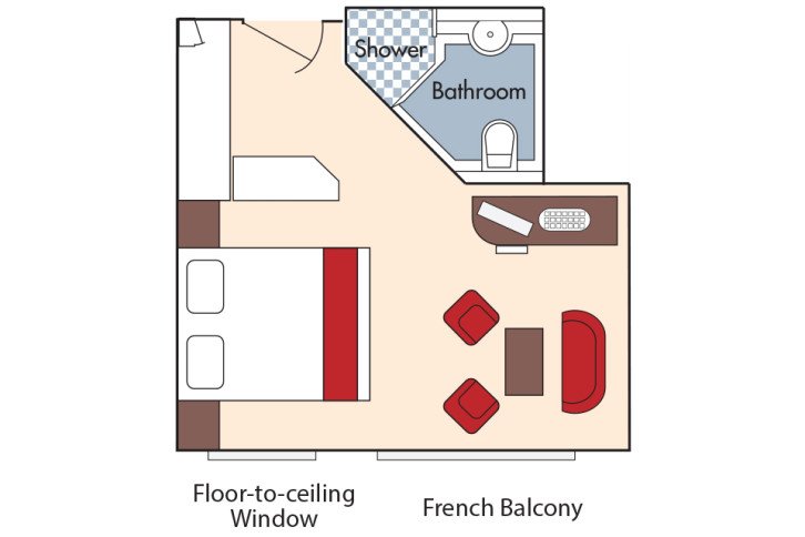 Category A+ Stateroom floor Plan