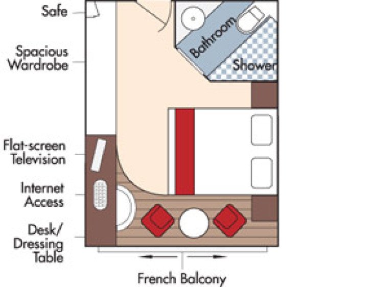 Category A Stateroom floor Plan