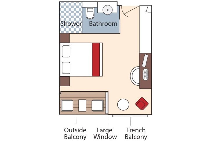 CAT. BA Stateroom floor Plan