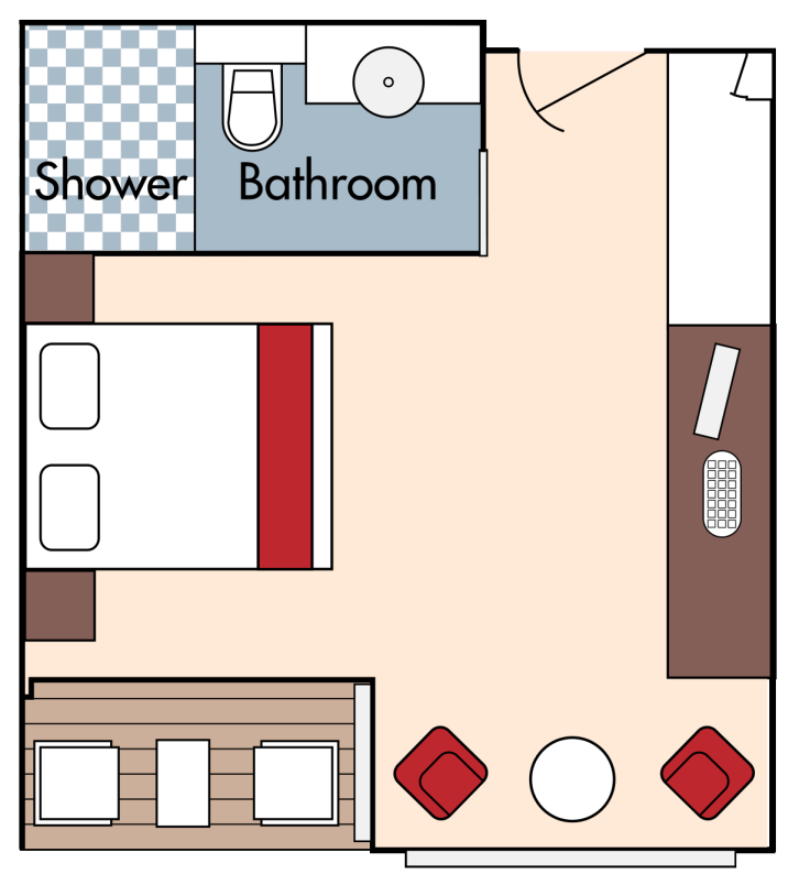Category AB Stateroom floor Plan