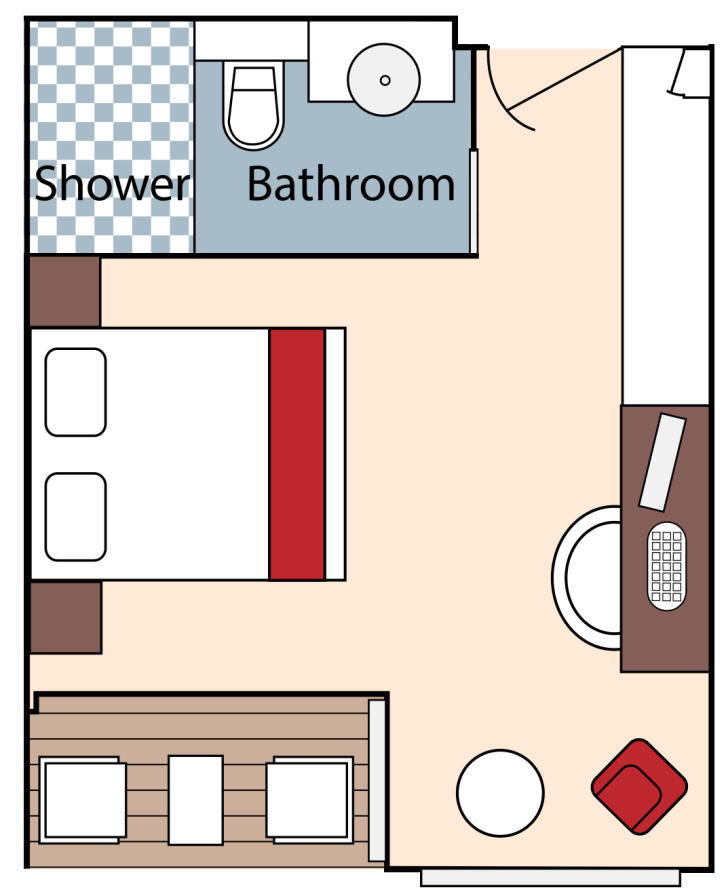 Category BA Stateroom floor Plan