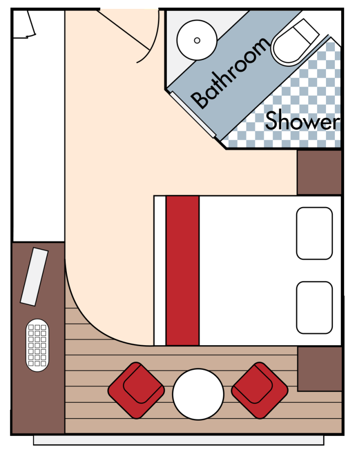 Category C Stateroom floor Plan