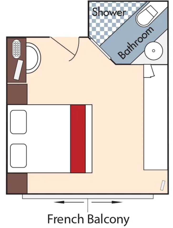 Category CB Stateroom floor Plan