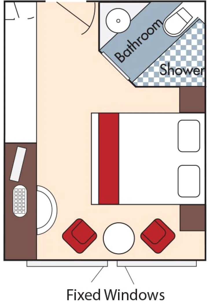 Category E Stateroom floor Plan