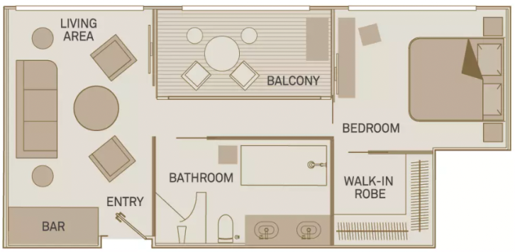 Royal Balcony Suite floor Plan