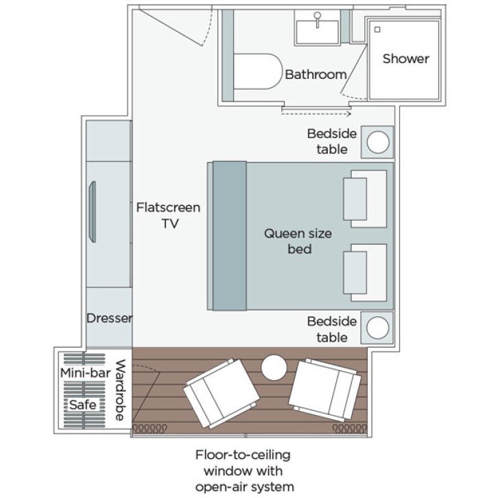 Emerald Panorama Balcony Suite floor Plan