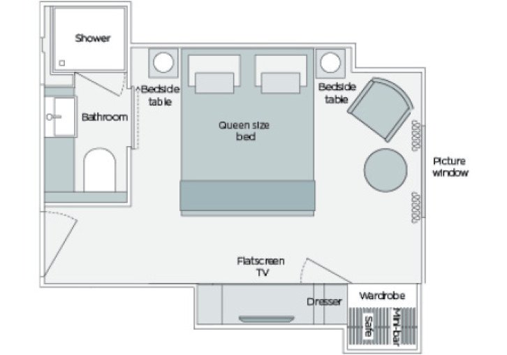 Emerald Stateroom floor Plan