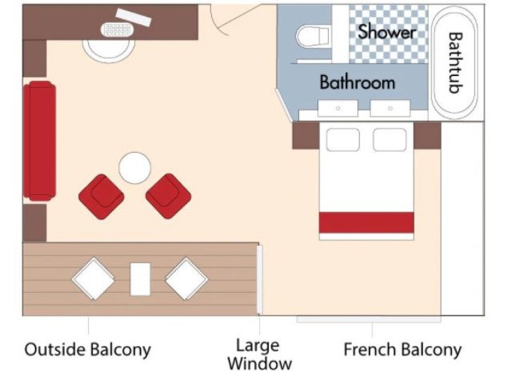 Suite Stateroom floor Plan