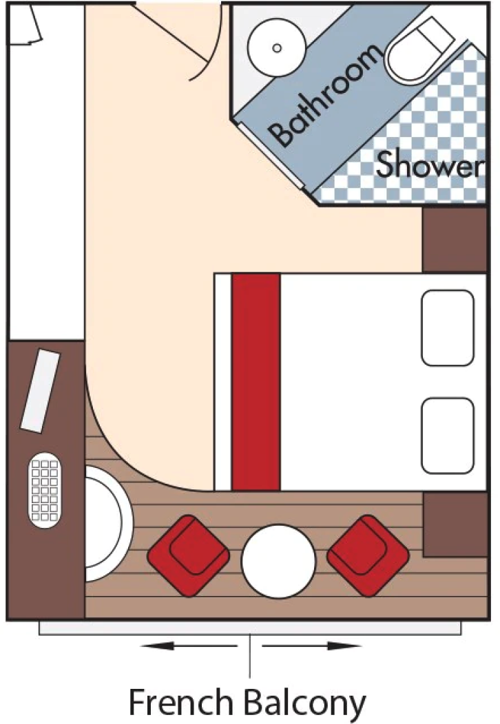 Category CA Staterooms floor Plan