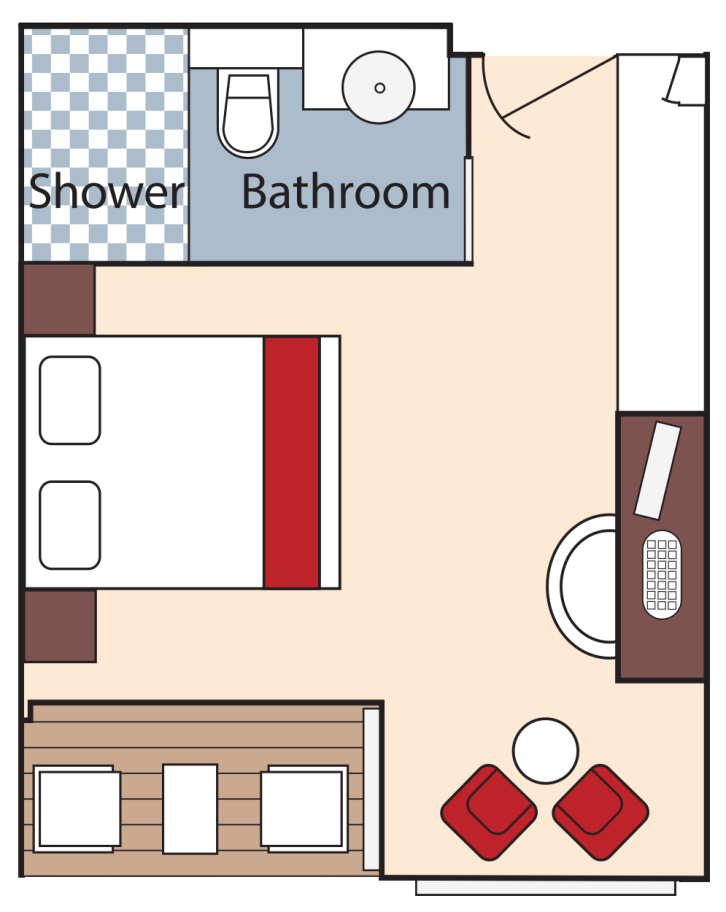 Category BB Stateroom floor Plan