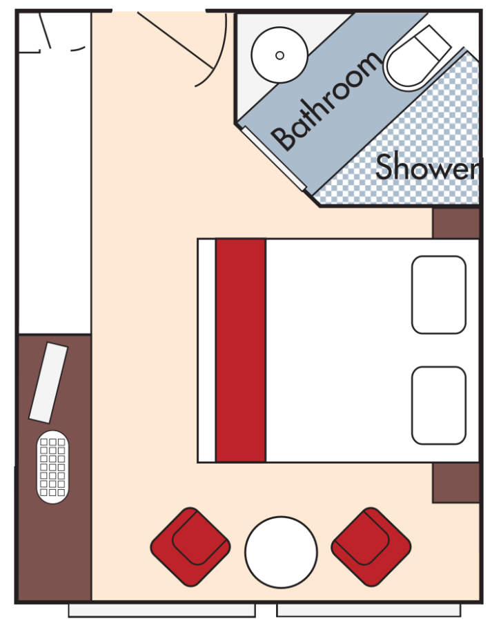 Category D Stateroom floor Plan