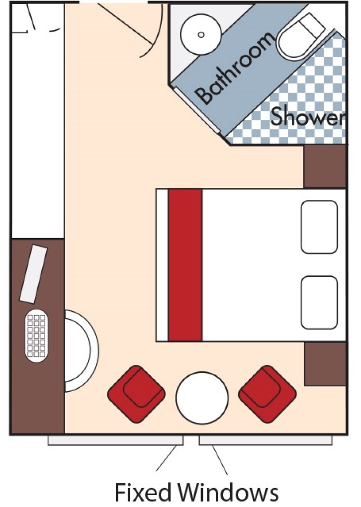 Category D Stateroom floor Plan
