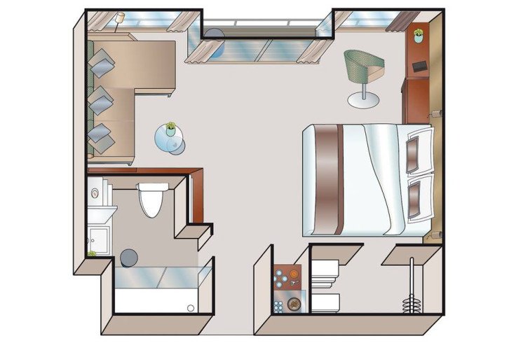 Suite with Walk-Out Exterior Balcony floor Plan