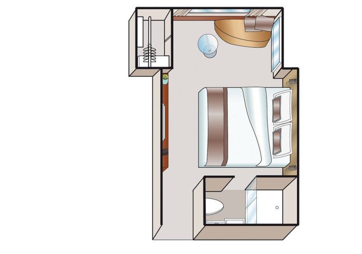 C-1 Cabin with Panoramic Window floor Plan