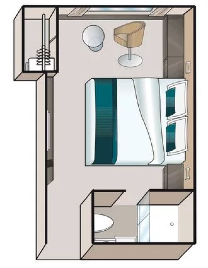 C-4 Cabin with panoramic window floor Plan