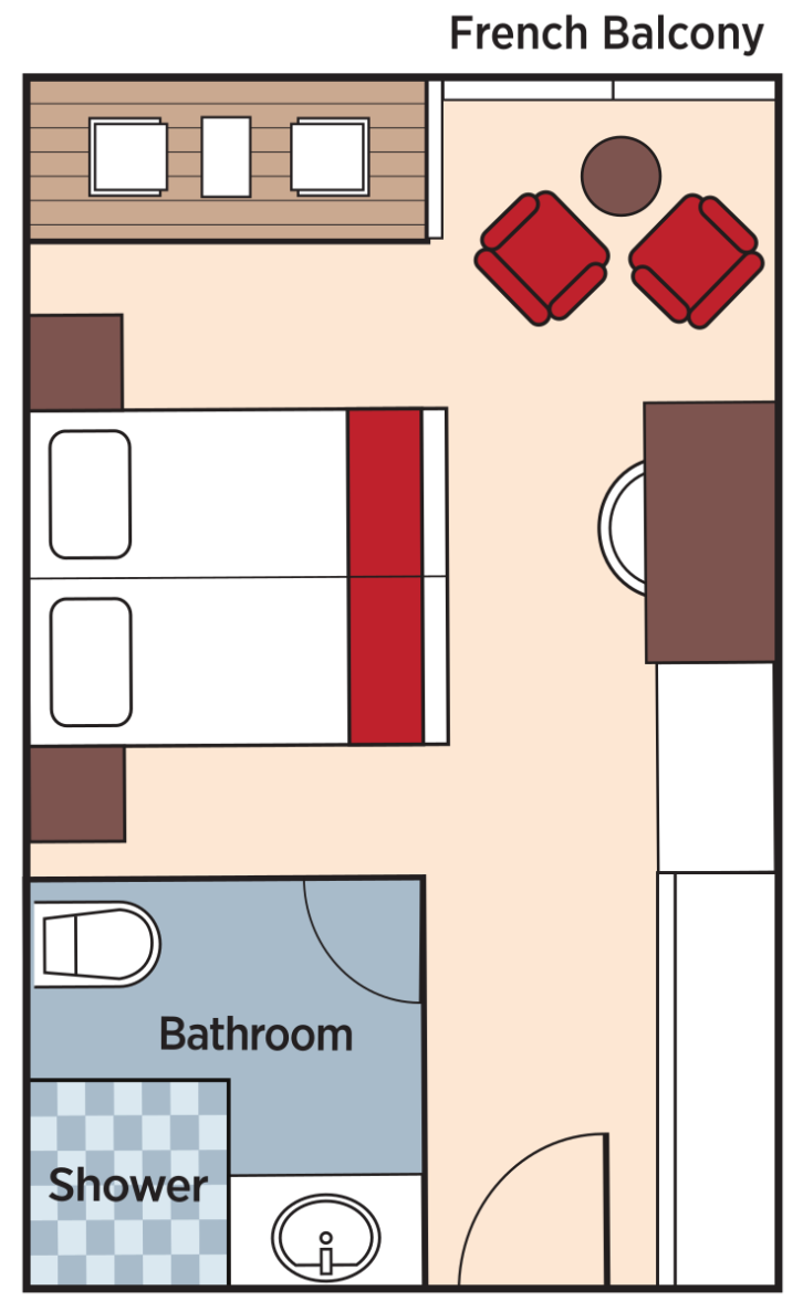 Cat. B Stateroom floor Plan
