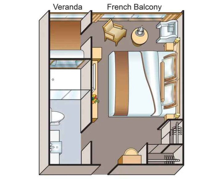 Veranda Stateroom floor Plan