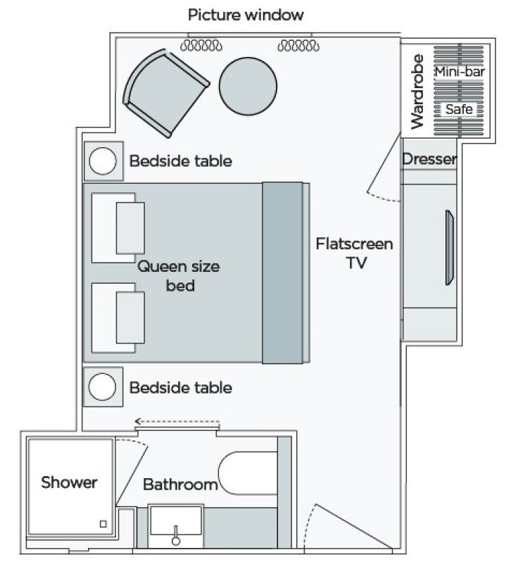 Emerald Stateroom floor Plan