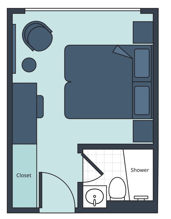 Deluxe French Balcony floor Plan