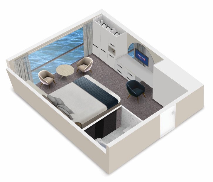 French Balcony Stateroom floor Plan