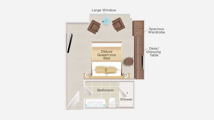 French Balcony Suite floor Plan