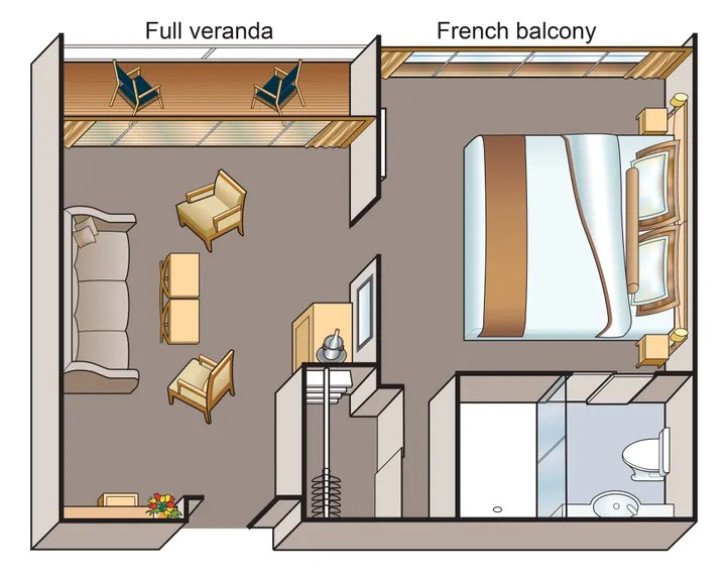 Veranda Suite (AA) floor Plan