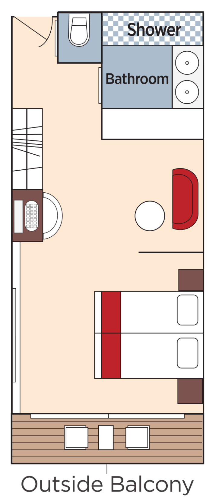 Category SB Stateroom floor Plan
