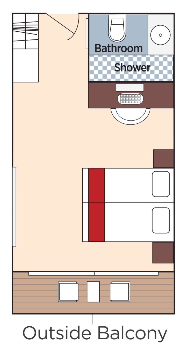 Category AB Stateroom floor Plan