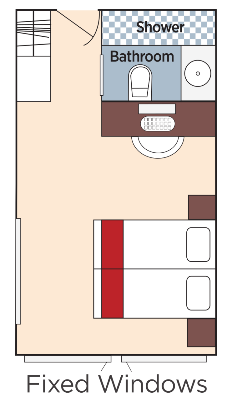 Category E Stateroom floor Plan