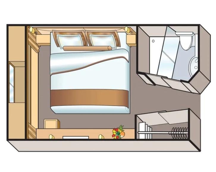 Standard Stateroom (E, F) floor Plan