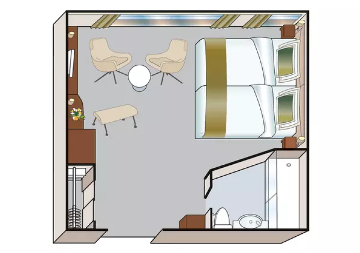 Suite with French Balcony floor Plan