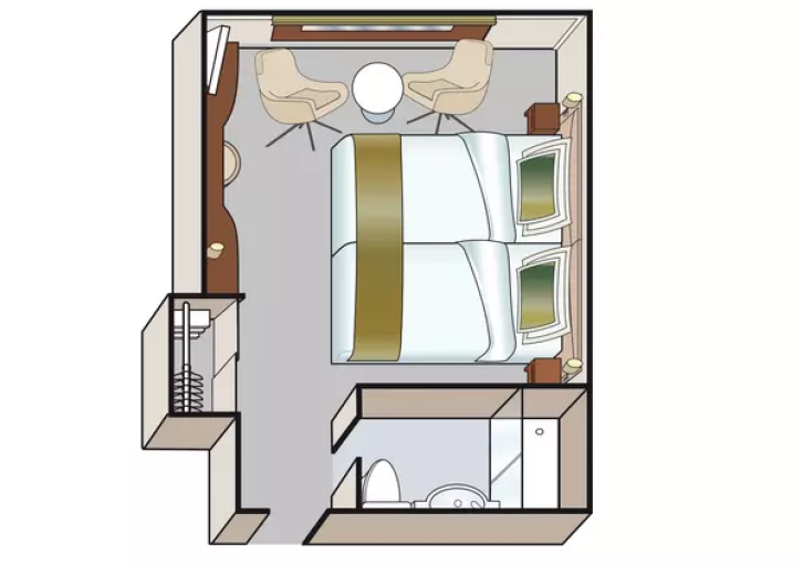C-1 Cabin with Panoramic Window floor Plan