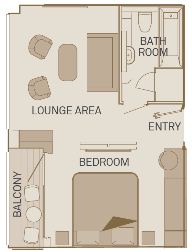 Royal Balcony Suite floor Plan