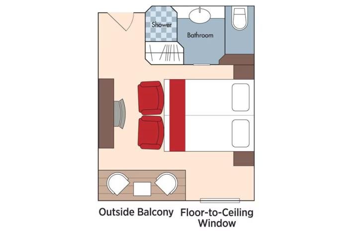 Category B Staterooms floor Plan