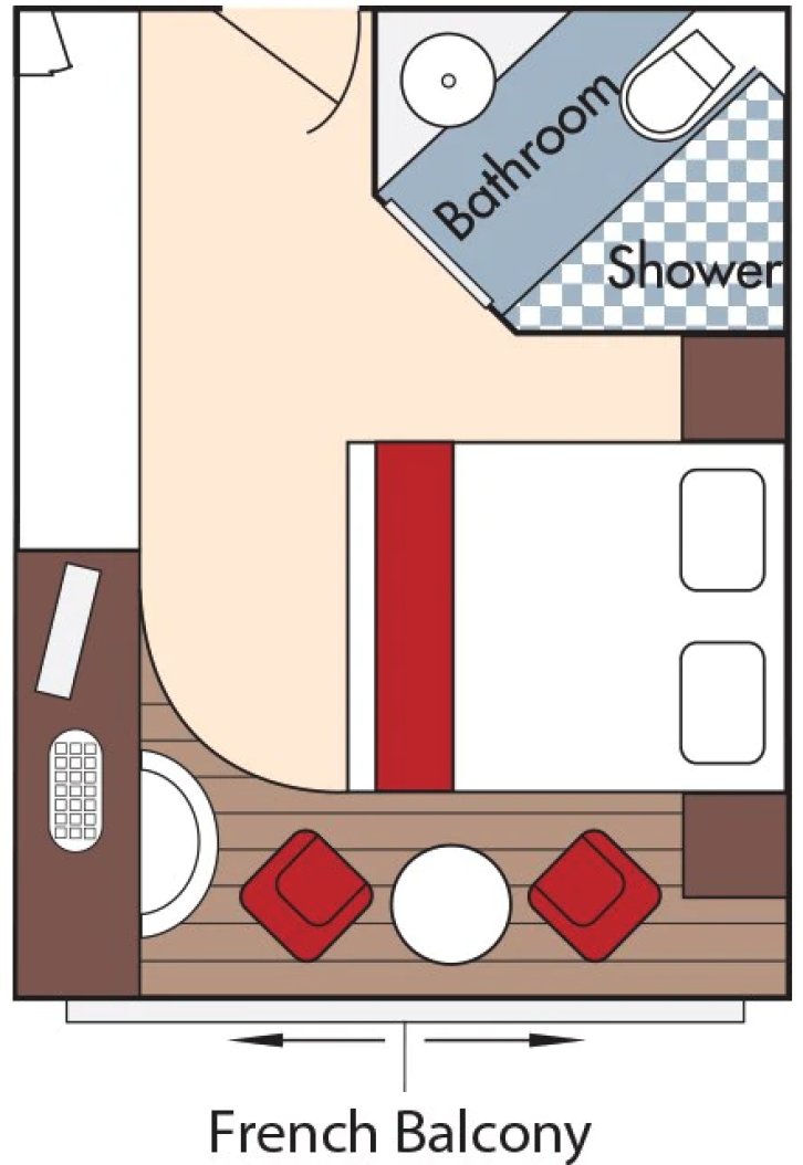 Category B Staterooms floor Plan