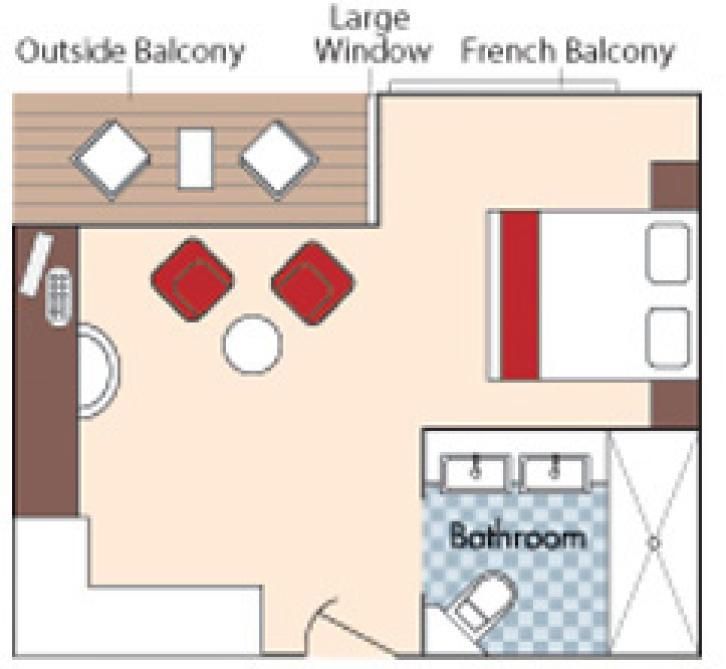 Category AA+ Staterooms floor Plan