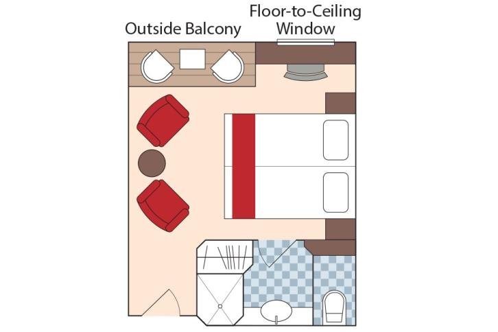 Category B Staterooms floor Plan